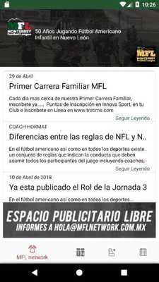Emulate Android APK Monterrey Football League