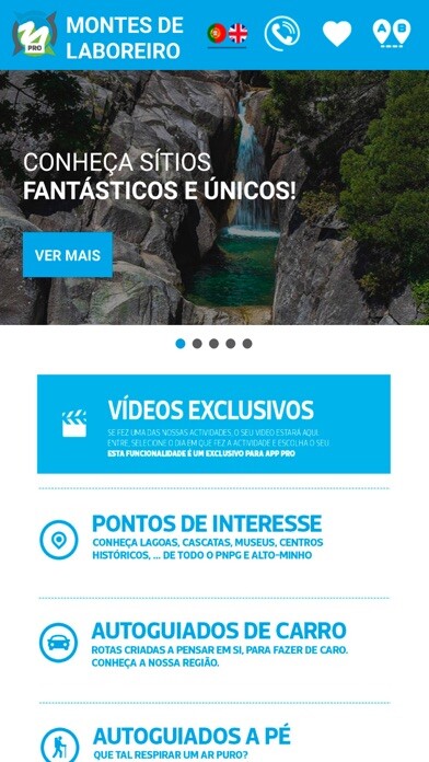 Emulate iPhone app Montes De Laboreiro APP using MyAndroid