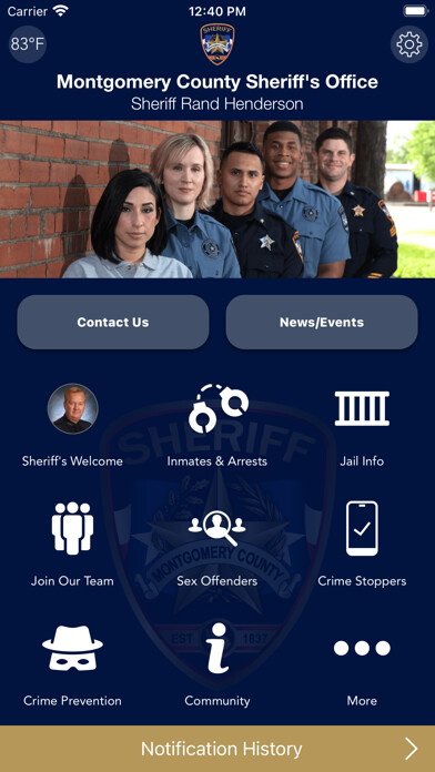 Emulate iPhone app Montgomery County TX Sheriff using MyAndroid Emulate iPhone app Montgomery County TX Sheriff using MyAndroid