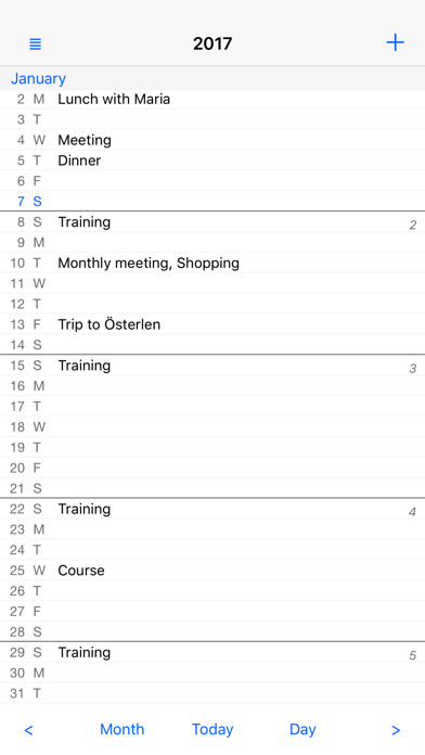 Emulate iPhone app Month View Calendar using MyAndroid Emulate iPhone app Month View Calendar using MyAndroid