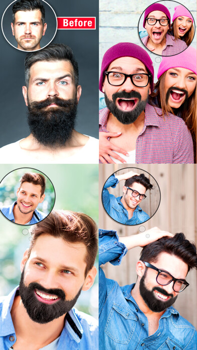 Emulate iPhone app Mooch - Beard & Mustache Photo Editor for Men Face using MyAndroid
