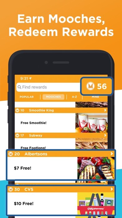 Emulate iPhone app Moocho: Rewards & Discounts using MyAndroid