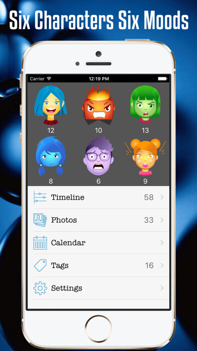 Emulate iPhone app MooDay Diary - Recode Your Life using MyAndroid