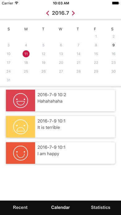 Emulate iPhone app Mood Diary - thought Journal using MyAndroid Emulate iPhone app Mood Diary - thought Journal using MyAndroid
