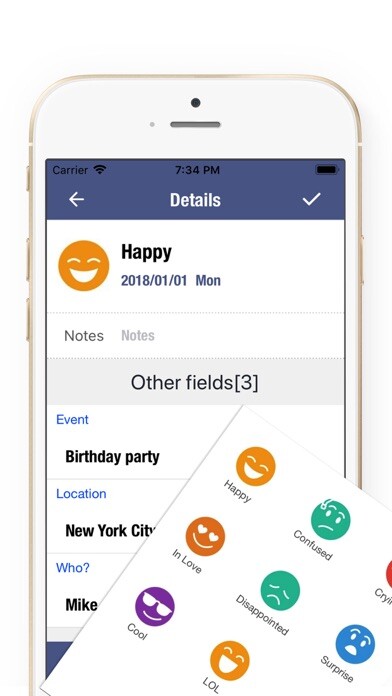 Emulate iPhone app Mood Journal Tracker-Mood Note using MyAndroid Emulate iPhone app Mood Journal Tracker-Mood Note using MyAndroid