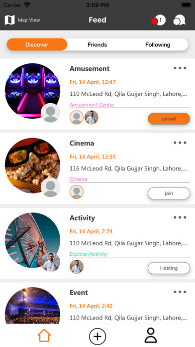Emulate iPhone app Mood Social – Events & Friends using MyAndroid