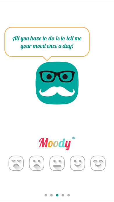 Emulate iPhone app Moody - Daily Mood Tracker using MyAndroid