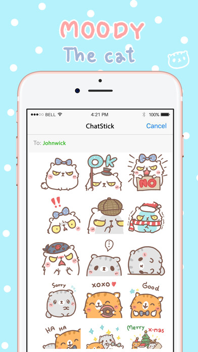 Emulate iPhone app Moody the Angry Cat Stickers for iMessage Free using MyAndroid Emulate iPhone app Moody the Angry Cat Stickers for iMessage Free using MyAndroid