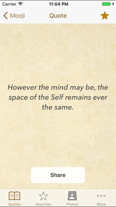 Emulate iPhone app Mooji Quotes using MyAndroid