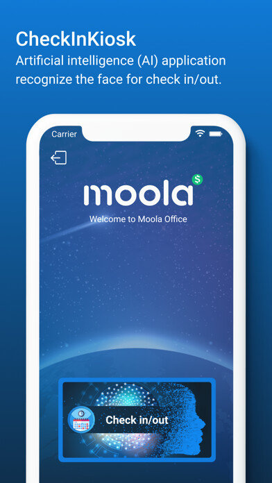 Emulate iPhone app Moola Check In/Out Kiosk using MyAndroid