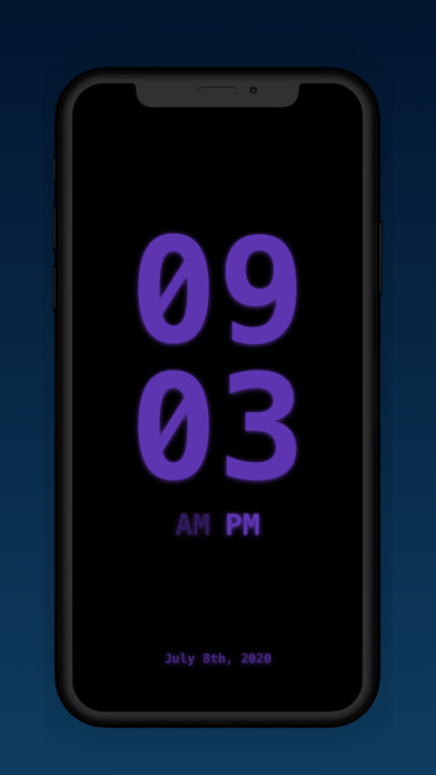 Emulate iPhone app MoonDial — Bedside Night Clock using MyAndroid
