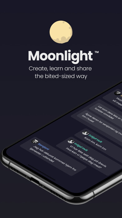 Emulate iPhone app Moonlight: Create, Read, Share using MyAndroid