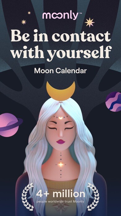 Emulate iPhone app Moonly App — The Moon Calendar using MyAndroid