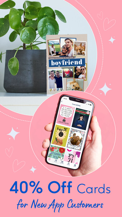 Emulate iPhone app Moonpig: Birthday Cards using MyAndroid
