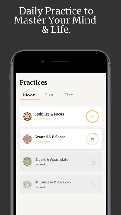 Emulate iPhone app Moon Sun Fire: Yoga Meditation using MyAndroid Emulate iPhone app Moon Sun Fire: Yoga Meditation using MyAndroid