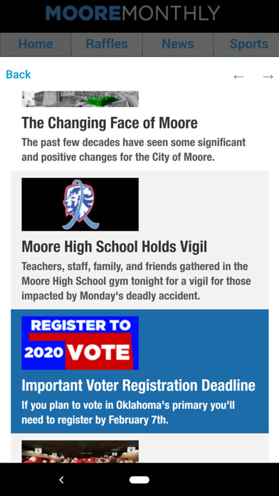 Emulate iPhone app Moore Monthly using MyAndroid Emulate iPhone app Moore Monthly using MyAndroid