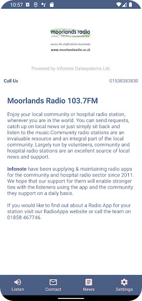 Emulate iPhone app Moorlands Radio 103.7FM using MyAndroid Emulate iPhone app Moorlands Radio 103.7FM using MyAndroid