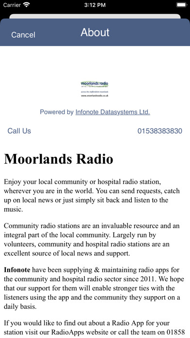 Emulate iPhone app Moorlands Radio using MyAndroid Emulate iPhone app Moorlands Radio using MyAndroid