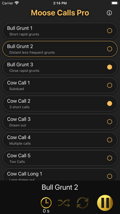 Emulate iPhone app Moose Calls Pro using MyAndroid