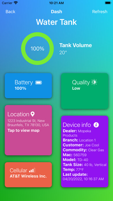Emulate iPhone app Mopeka Co-Pilot using MyAndroid Emulate iPhone app Mopeka Co-Pilot using MyAndroid