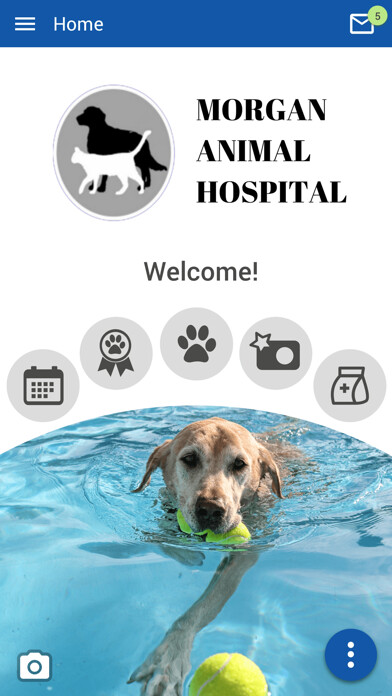 Emulate iPhone app Morgan Animal Hospital using MyAndroid