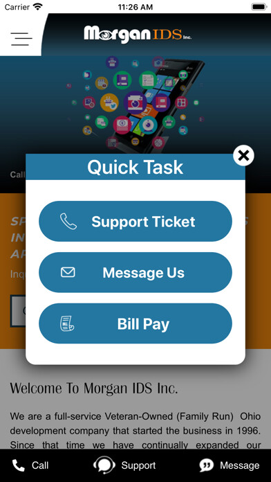 Emulate iPhone app Morgan IDS Inc using MyAndroid
