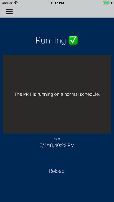 Emulate iPhone app Morgantown PRT Status using MyAndroid