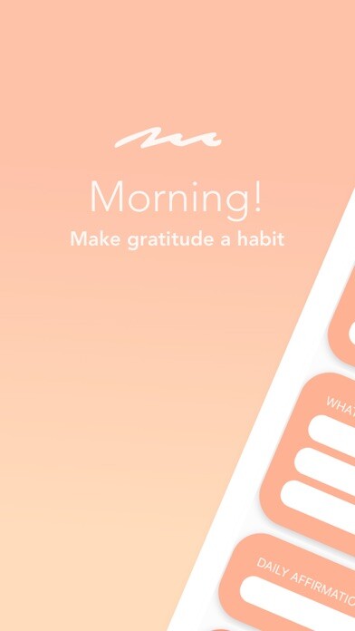Emulate iPhone app Morning! - Gratitude Journal using MyAndroid