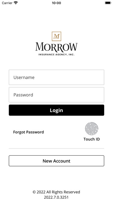 Emulate iPhone app Morrow Insurance Online using MyAndroid
