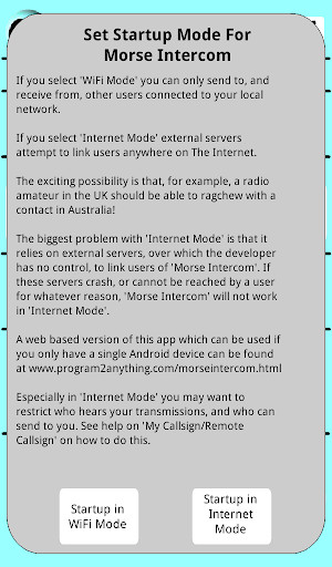 Run android online APK Morse Code Intercom from MyAndroid or emulate Morse Code Intercom using MyAndroid