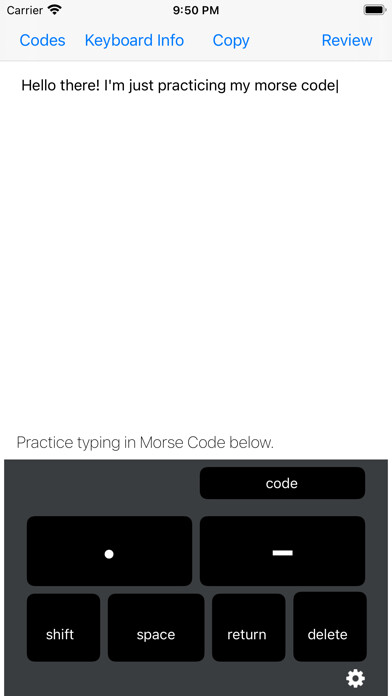 Emulate iPhone app Morse Code Keys using MyAndroid