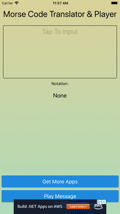 Emulate iPhone app Morse Code Translator Player using MyAndroid Emulate iPhone app Morse Code Translator Player using MyAndroid