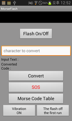 Emulate Android APK MorseFlash