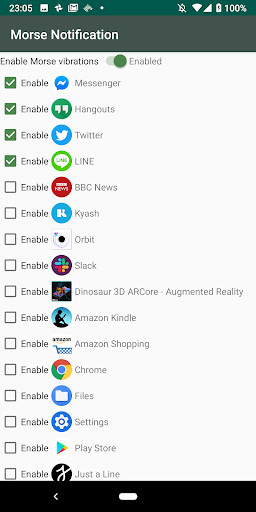 Run android online APK Morse Notification from MyAndroid or emulate Morse Notification using MyAndroid