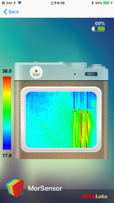 Emulate iPhone app MorSensor IrCamera Sensor using MyAndroid