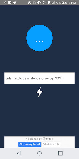 Run android online APK Morsey: Morse Code Flashlight from MyAndroid or emulate Morsey: Morse Code Flashlight using MyAndroid Run android online APK Morsey: Morse Code Flashlight from MyAndroid or emulate Morsey: Morse Code Flashlight using MyAndroid