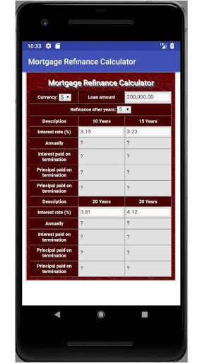 Run android online APK Mortgage Refinance Calculator from MyAndroid or emulate Mortgage Refinance Calculator using MyAndroid Run android online APK Mortgage Refinance Calculator from MyAndroid or emulate Mortgage Refinance Calculator using MyAndroid
