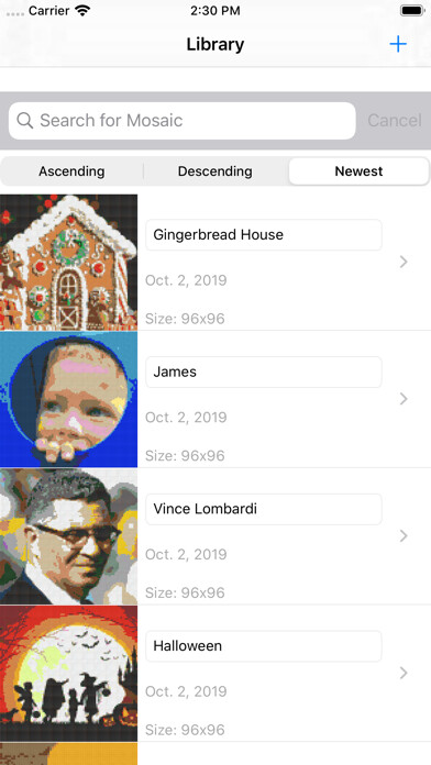 Emulate iPhone app Mosaic Designer for LEGO using MyAndroid