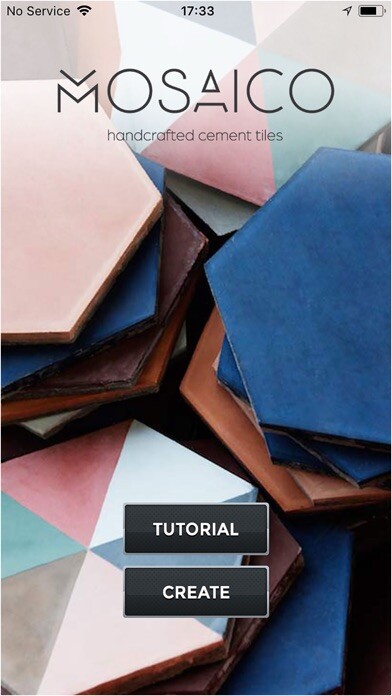 Emulate iPhone app Mosaico Tile Designer App using MyAndroid