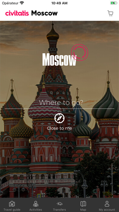 Emulate iPhone app Moscow Guide by Civitatis.com using MyAndroid