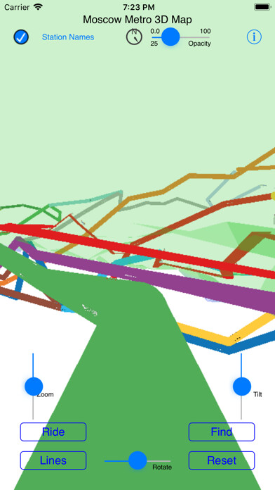Emulate iPhone app Moscow Metro 3D Map using MyAndroid