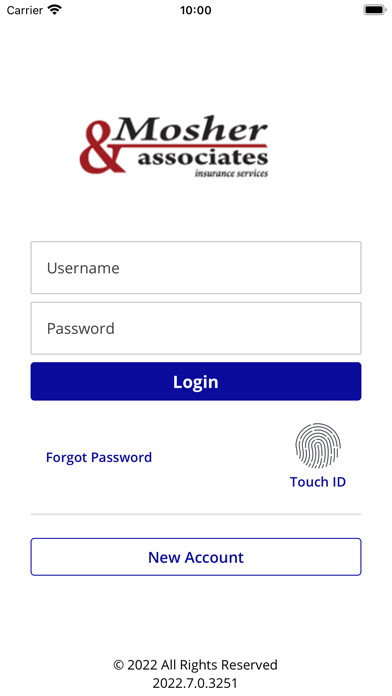 Emulate iPhone app Mosher & Assoc Online using MyAndroid