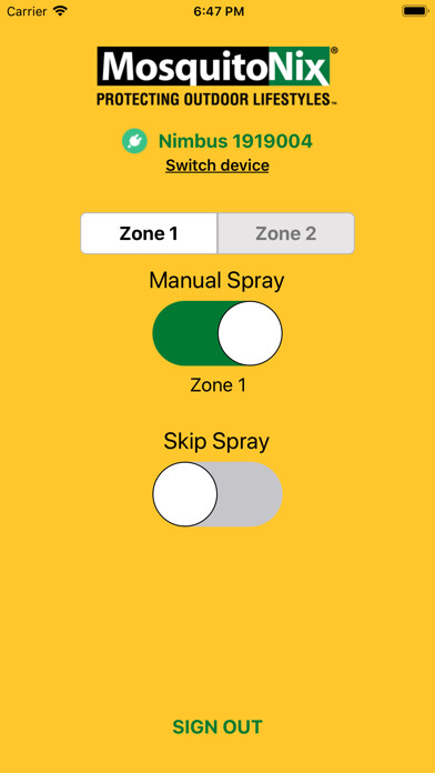 Emulate iPhone app MosquitoNix Control using MyAndroid