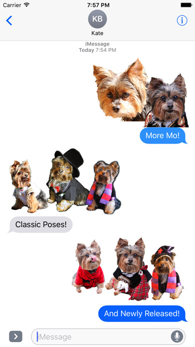Emulate iPhone app Mo Stickers using MyAndroid