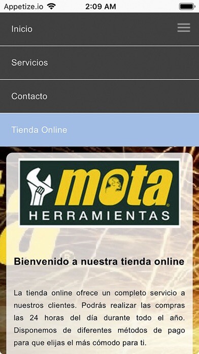 Emulate iPhone app Mota Herramientas using MyAndroid Emulate iPhone app Mota Herramientas using MyAndroid
