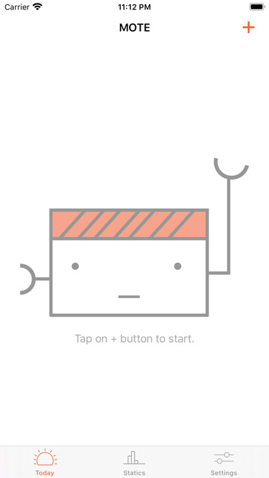 Emulate iPhone app Mote - The 10000 Hours App using MyAndroid