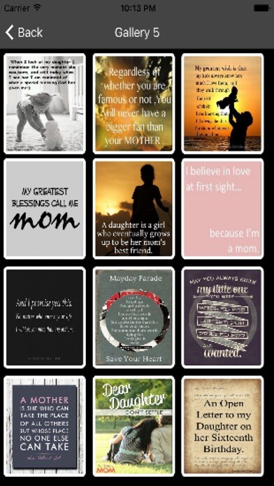 Emulate iPhone app Mother Daughter Quotes using MyAndroid Emulate iPhone app Mother Daughter Quotes using MyAndroid