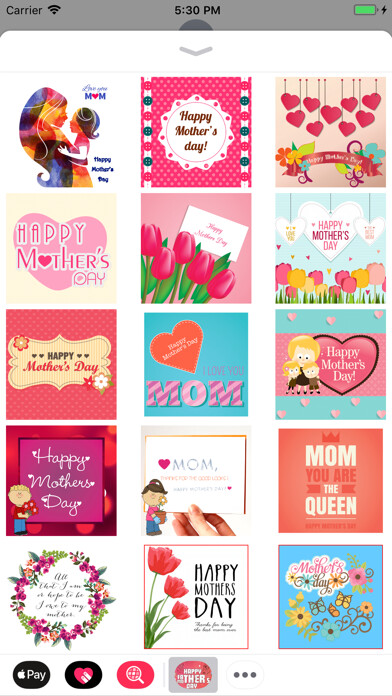 Emulate iPhone app Mother & Father Day Stickers using MyAndroid Emulate iPhone app Mother & Father Day Stickers using MyAndroid