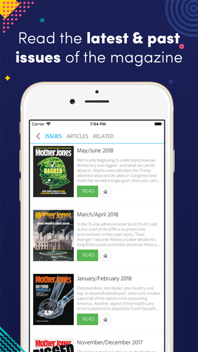 Emulate iPhone app Mother Jones using MyAndroid