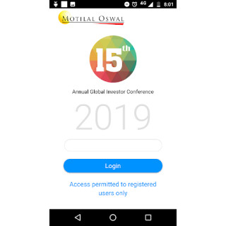 Emulate Android APK Motilal Oswal Conferences